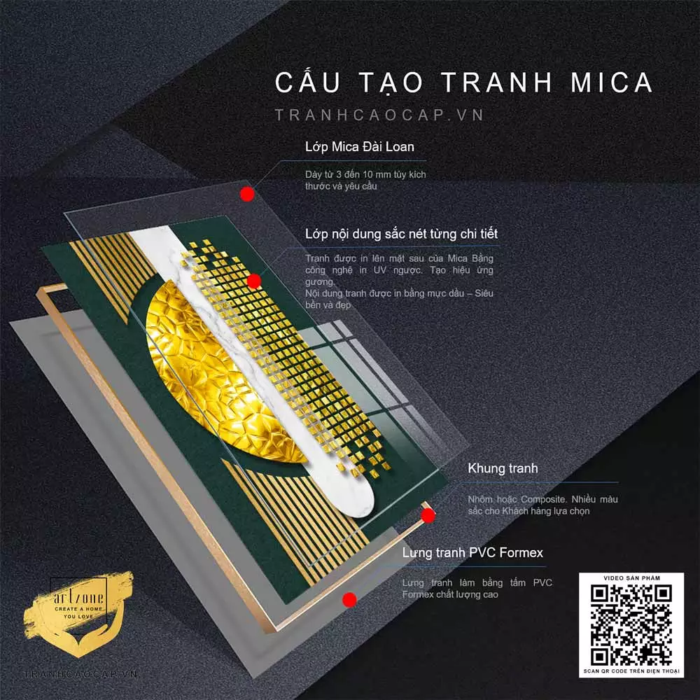 Tranh trừu tượng độc đáo AZ1-0771-MICA