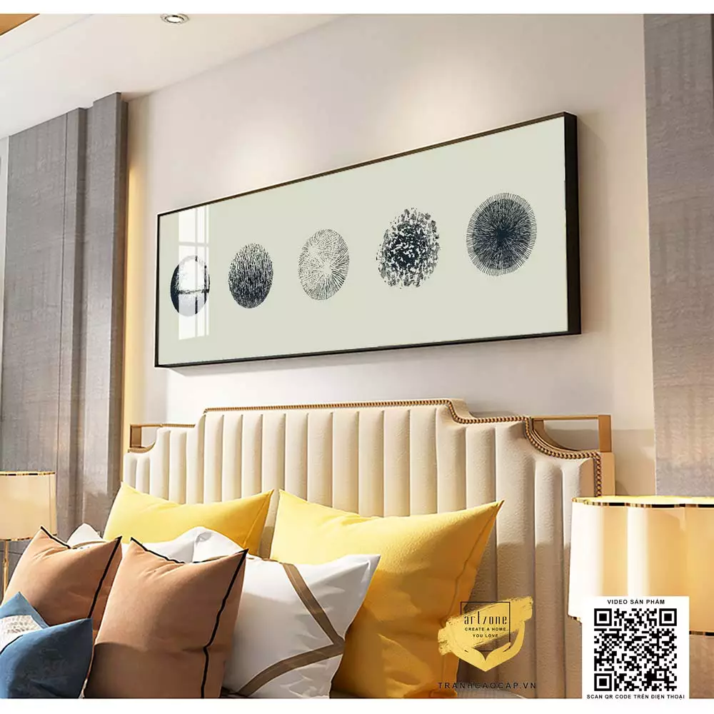 Tranh trừu tượng hình khối mica cao cấp