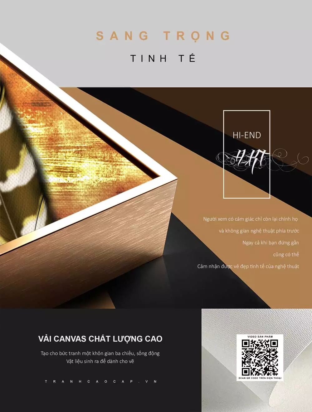 Chi tiết bảng màu tinh tế trên tranh trừu tượng Mica