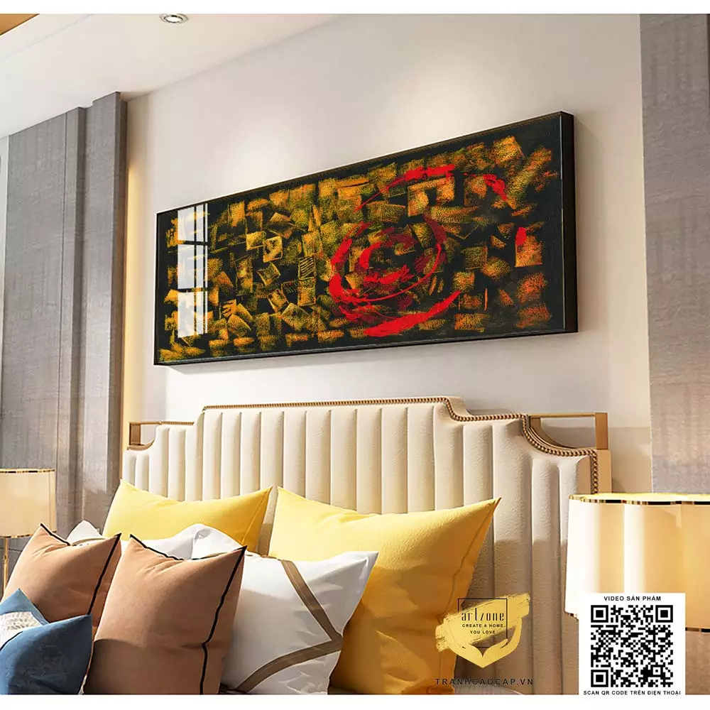 Sự kết hợp màu sắc độc đáo trong tranh trừu tượng