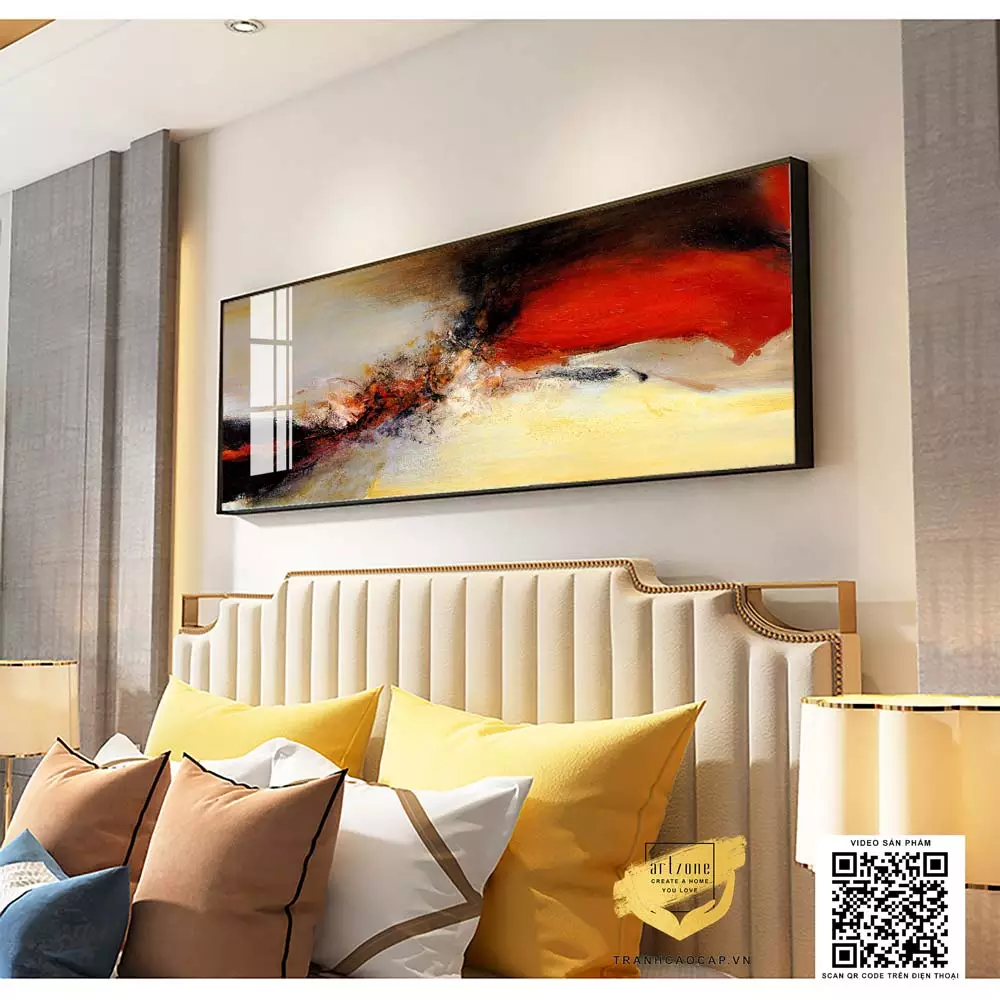 Tranh trừu tượng treo phòng ngủ Tranh trừu tượng treo phòng ngủ