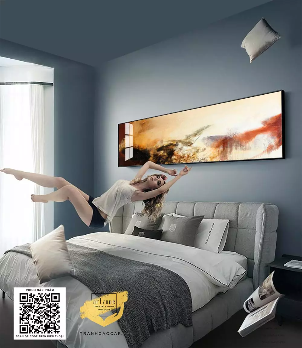 Lựa chọn kích thước tranh phù hợp với không gian phòng ngủ