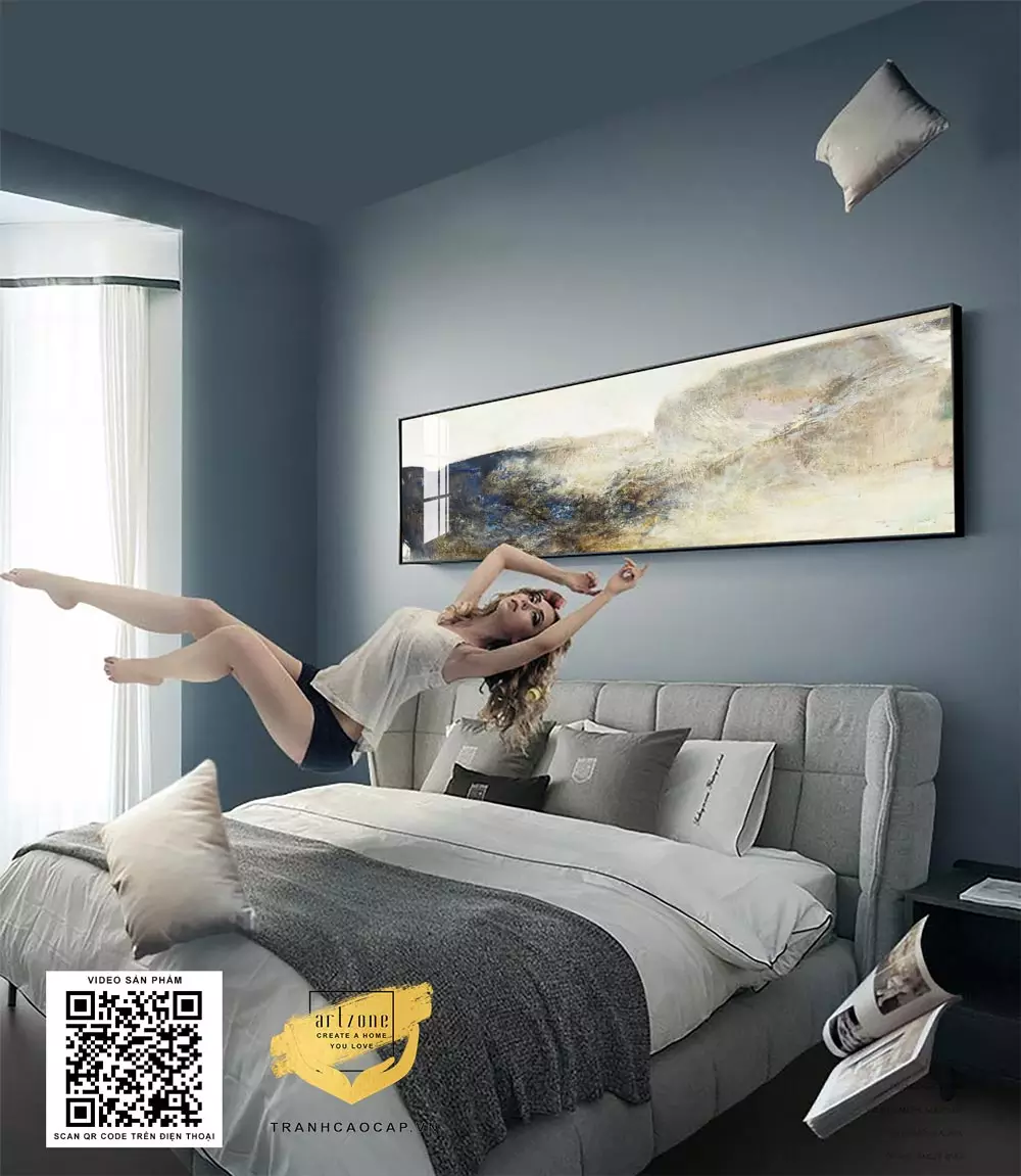 Lựa chọn tranh trừu tượng phù hợp với phong cách phòng ngủ