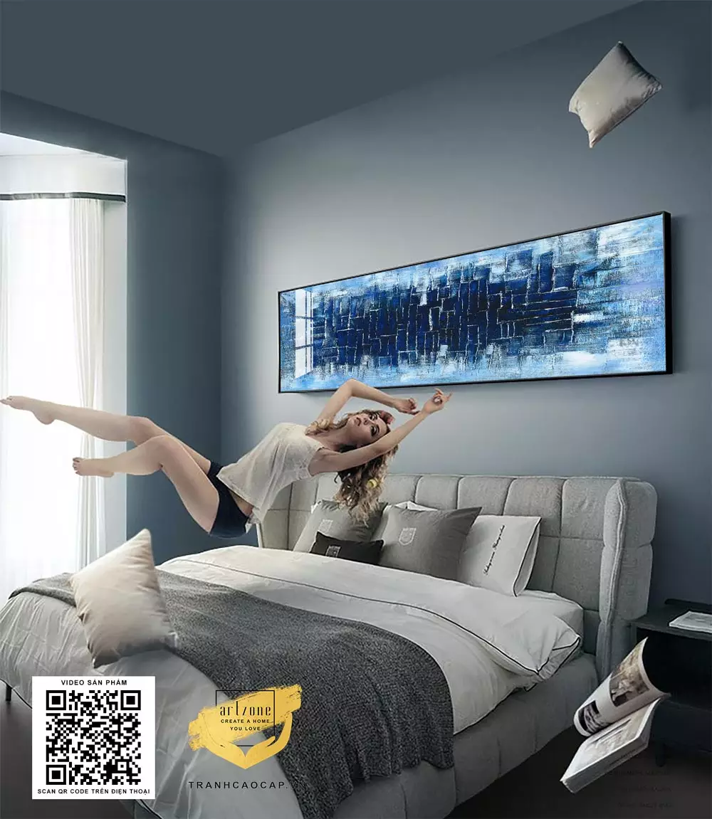 Lựa chọn kích thước tranh phù hợp Kích thước tranh treo phòng ngủ
