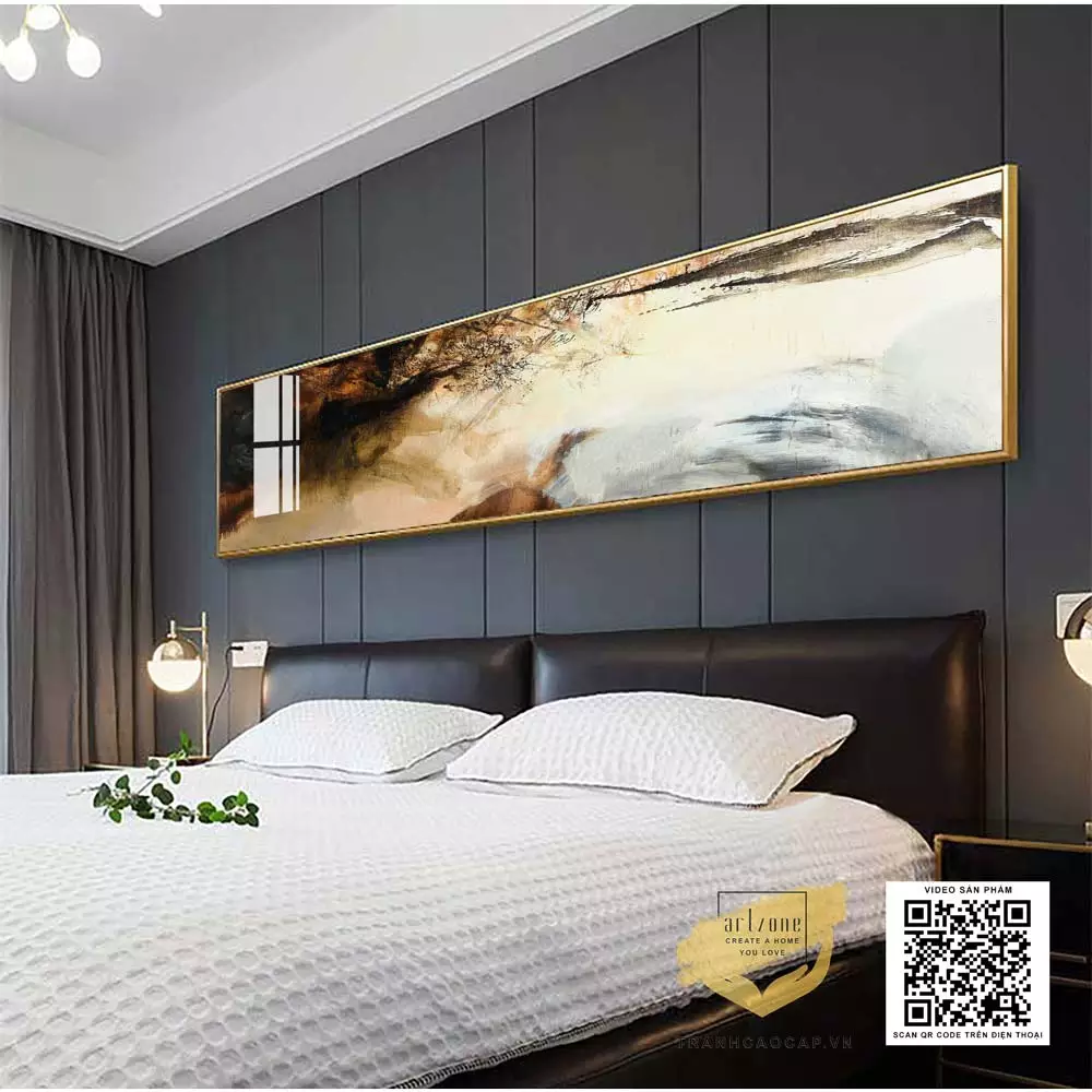 Tranh trừu tượng cho phòng ngủ nhỏ