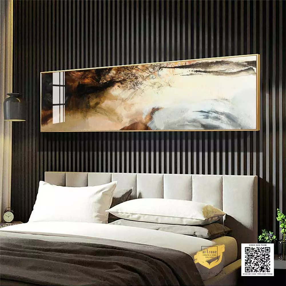 Sử dụng tranh để che đi khuyết điểm của phòng ngủ