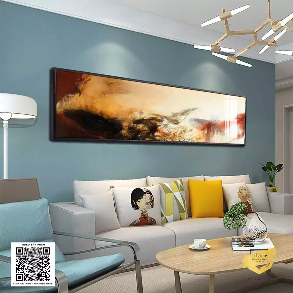 Tranh Mica trừu tượng treo đầu giường
