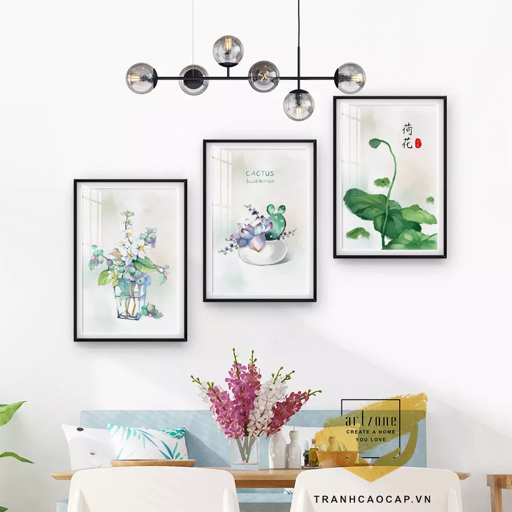 Bức tranh Mica treo phòng khách