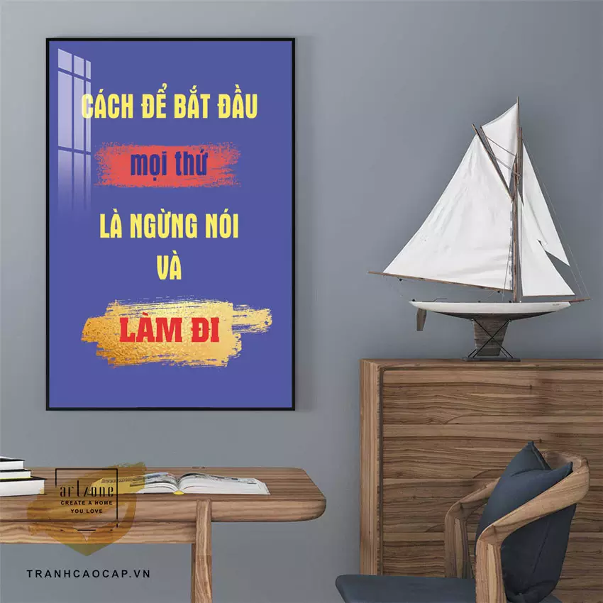 Tranh mica văn phòng hiện đại