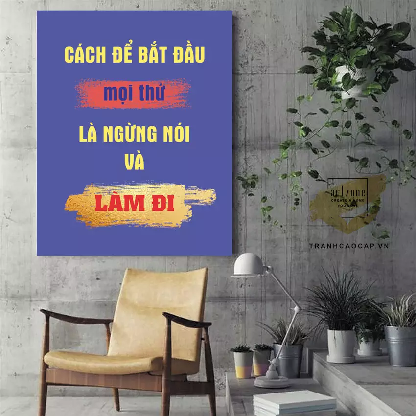 Tranh mica văn phòng khung nhôm