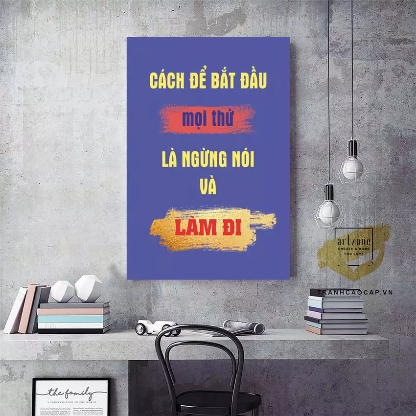 Tranh mica văn phòng treo tường