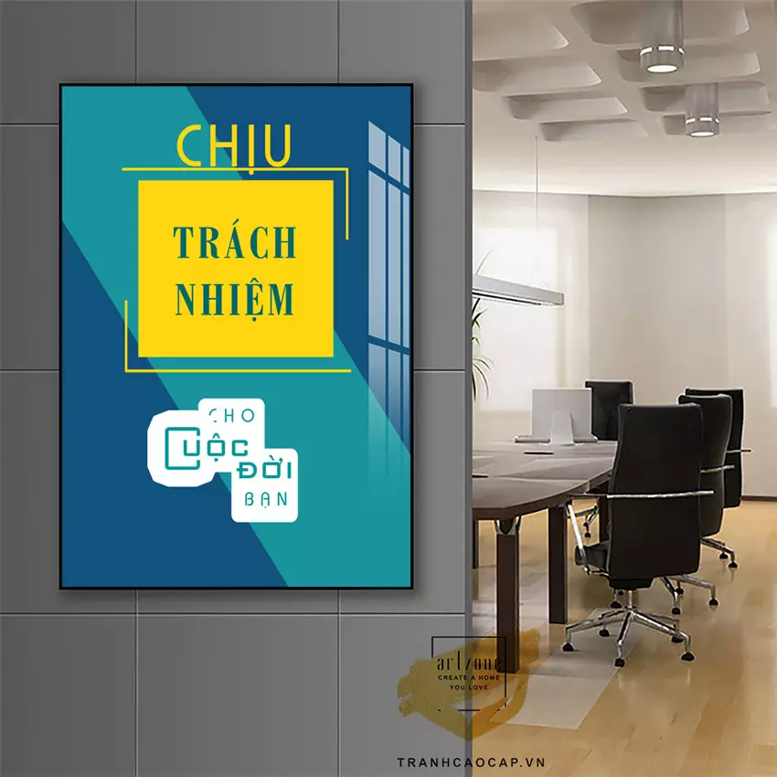 Ứng dụng tranh Mica trong trang trí văn phòng