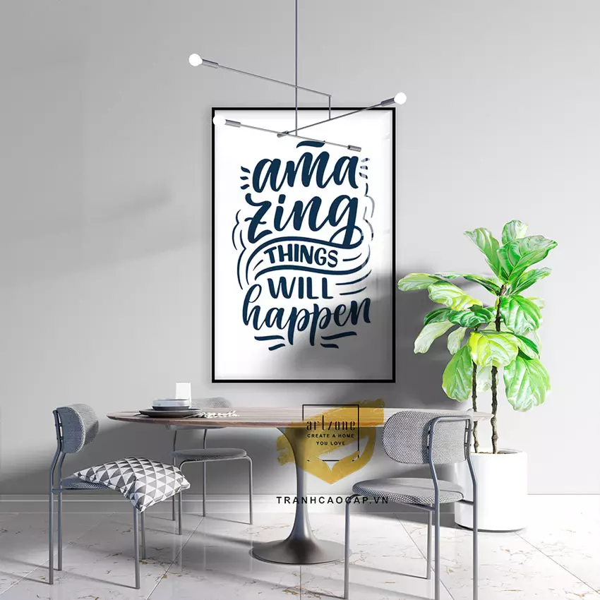 Tranh slogan tạo động lực tiếng Anh chất liệu Mica