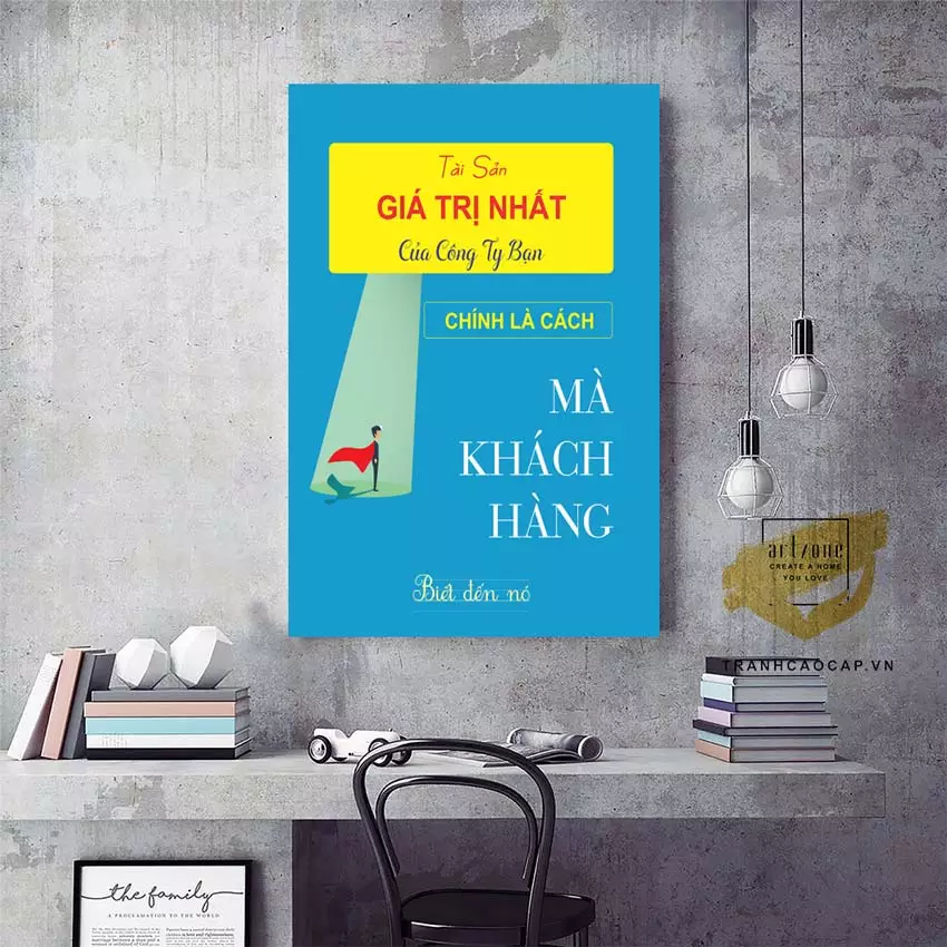 Gợi ý bố cục treo tranh mica văn phòng
