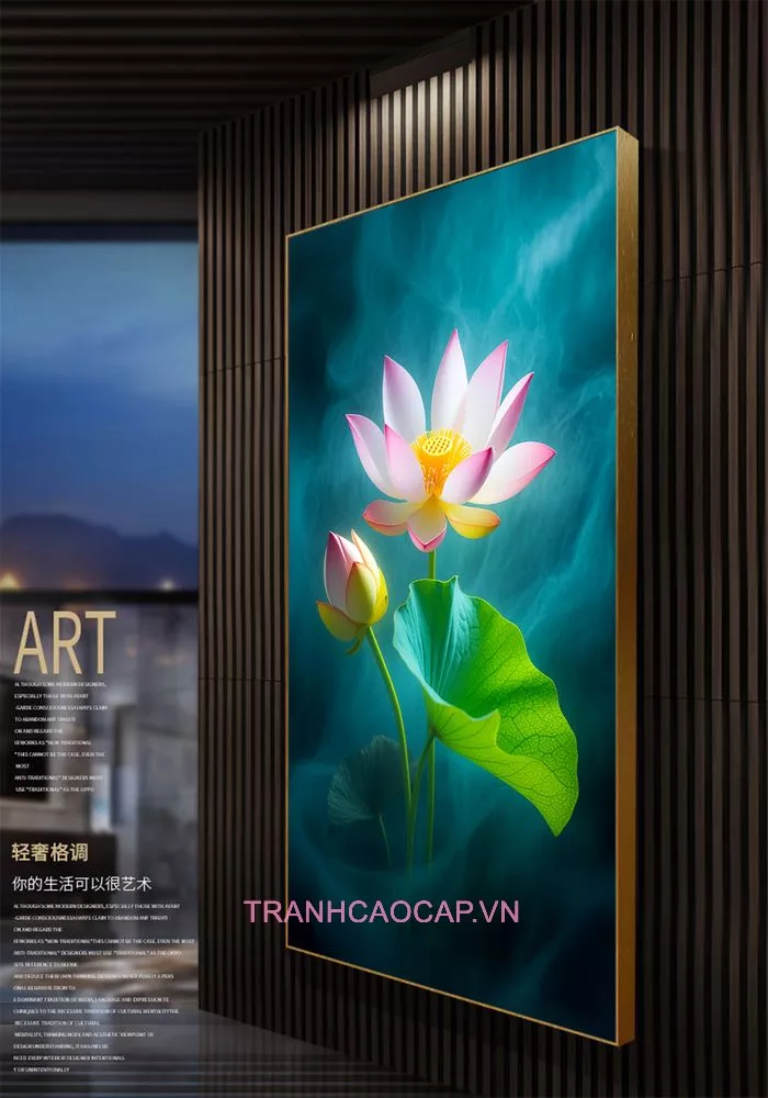 Ngoài Vẻ Đẹp Thanh Khiết: Vì Sao Tranh Hoa Sen Là 'Bí Quyết' Tạo Nên Phòng Khách Có Chiều Sâu và Năng Lượng