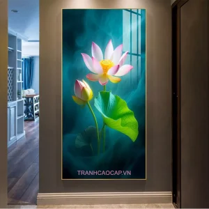 Ngoài Vẻ Đẹp Thanh Khiết: Vì Sao Tranh Hoa Sen Là 'Bí Quyết' Tạo Nên Phòng Khách Có Chiều Sâu và Năng Lượng
