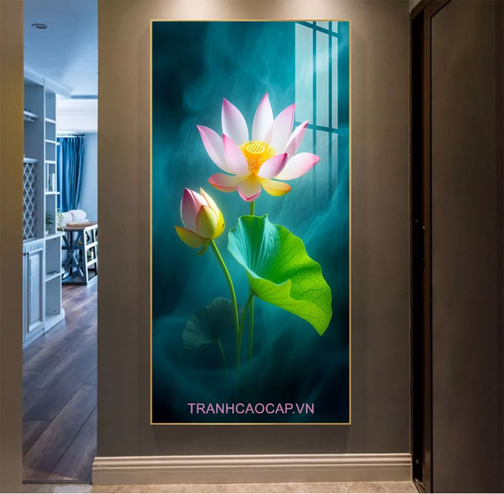 Ngoài Vẻ Đẹp Thanh Khiết: Vì Sao Tranh Hoa Sen Là 'Bí Quyết' Tạo Nên Phòng Khách Có Chiều Sâu và Năng Lượng