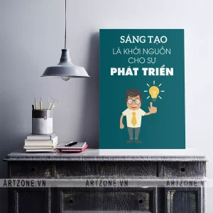 Tranh Vị trí làm việc động lực Tạo suy nghĩ tích cực Sáng tạo là khởi nguồn cho sự phát triển AZ1-0502