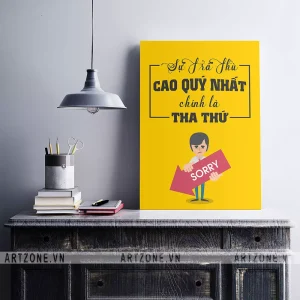 Tranh treo trang trí Văn phòng tạo động lực gắn bó nhân viên Sự trả thù cao quý nhất chính là tha thứ AZ1-0534