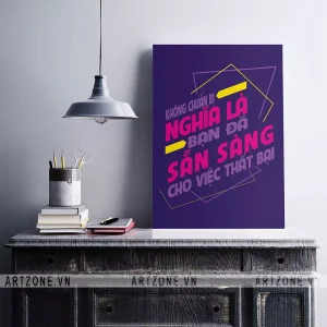 Tranh Slogan Văn phòng động lực Không chuẩn bị nghĩa là bạn đã sẵn sàng cho sự thất bại AZ1-0394