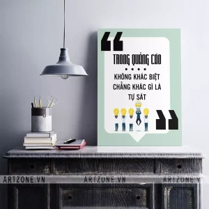 Tranh trang trí Công sở động lực trong quảng cáo không khác biệt chẳng khác gì là tự sát AZ1-0328