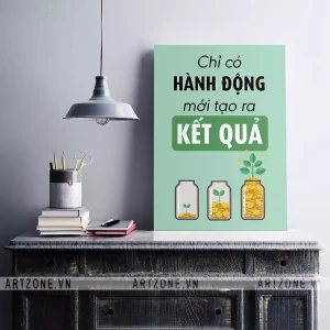 Tranh Vị trí làm việc động lực gắn bó nhân viên Chỉ có hành động mới tạo ra kết quả AZ1-0499