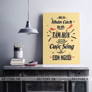 Tranh Bàn làm việc động lực nâng cao nhân cách, mài giũa tâm hồn chính là ý nghĩa cuộc sống của con người AZ1-0319