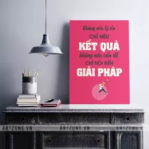 Tranh treo Phòng làm việc tạo động lực tăng cường đoàn kết Không nêu lý do - chỉ show kết quả, không nêu vấn đề - chỉ nói về giải pháp AZ1-0551