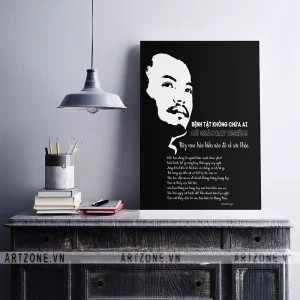 Tranh décor Vị trí làm việc động lực Bệnh tật không chừa ai, dù giàu hay nghèo. Hãy mua bảo hiểm nào đó về sức khỏe… (Trần Lập) AZ1-0388