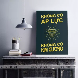 Tranh Văn phòng thúc đẩy động lực Không có áp lực, không có kim cương AZ1-0309