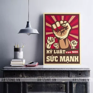 Tranh Vị trí làm việc tạo động lực Kỷ luật tạo nên sức mạnh AZ1-0323
