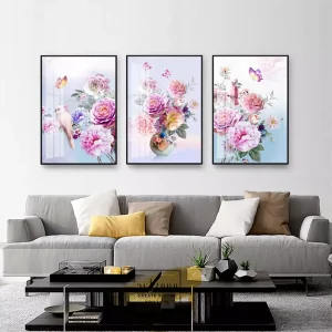 Bức Tranh Bông Gương Hoa Lá: Nghệ Thuật Hiện Đại Gợi Mở Tâm Hồn và Tôn Vinh Thiên Nhiên