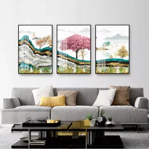 Khám Phá Sự Hài Hòa Giữa Con Người Và Thiên Nhiên Qua Nghệ Thuật Tranh Treo Tường Trừu Tượng
