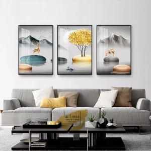 Hòa Quyện Giữa Con Người và Thiên Nhiên: Bức Tranh Với Sắc Màu Trừu Tượng và Thông Điệp Sâu Sắc Về Tâm Hồn và Văn Hóa
