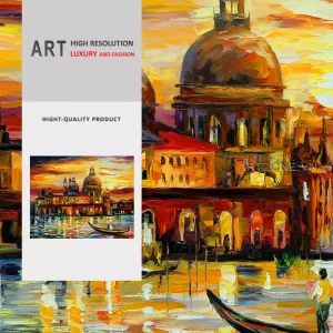 Bầu trời vàng trên thành phố Venice: Khám phá vẻ đẹp rực rỡ và cảm xúc sâu lắng qua tranh
