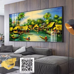 Bức tranh Làng quê Việt Nam cổ điển: Nét đẹp văn hóa và tâm hồn Việt