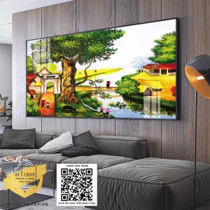 Làng quê Việt Nam cổ điển: Tái hiện ký ức qua từng nét vẽ