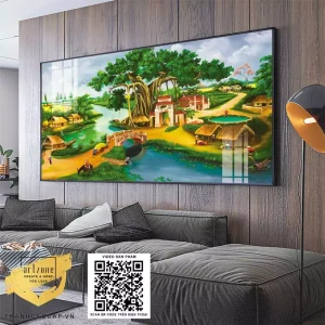 Tranh treo tường: Ngắm nhìn Việt Nam qua lăng kính nghệ thuật, khám phá vẻ đẹp làng quê sâu lắng