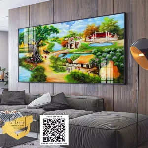 Bức tranh Làng quê Việt Nam: Tái hiện vẻ đẹp văn hóa và đời sống nông thôn