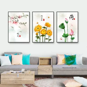Khám Phá Vẻ Đẹp và Ý Nghĩa Tâm Linh Của Bức Tranh Hoa Sen Trong Nghệ Thuật Trang Trí Nội Thất
