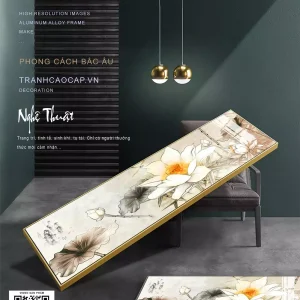 Phòng cảnh hoa sen trắng: Tuyệt tác nghệ thuật khơi gợi vẻ đẹp thuần khiết và triết lý sống