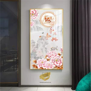 Bức Tranh Hoa Lá Bóng Gương Cao Cấp: Cuộc Đối Thoại Giữa Tự Nhiên và Cảm Xúc