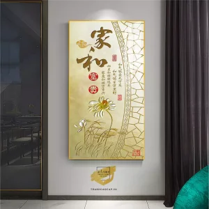 Bức Tranh Hoa Sen bóng gương Sáng: Giao Thoa Nghệ Thuật và Triết Lý Phương Đông