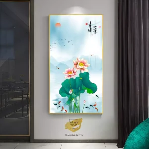 Hoa Sen Bóng Gương: Vẻ đẹp thanh khiết và triết lý sống sâu sắc trong tranh
