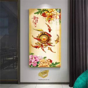 Cá Chép và Ánh Sáng: Biểu Tượng Thành Công và Năng Lượng Tích Cực trong Tranh Treo Tường