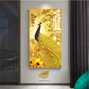 Tranh Chim Công: Biểu Tượng Vẻ Đẹp, May Mắn và Triết Lý Sống Sâu Sắc