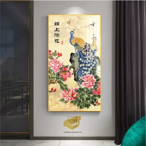 Bức Tranh Chim Công bóng gương: Tuyệt Tác Nghệ Thuật Mang Giá Trị Văn Hóa và Tâm Linh