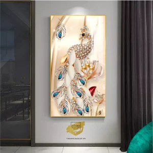 Bức Tranh Chim Công bóng gương: Biểu Tượng Của Vẻ Đẹp Vĩnh Cửu và Triết Lý Sống Sâu Sắc